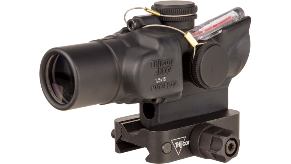 Trijicon Compact Dual Illuminated Q-LOC ACOG Scope, 1.5x16S, Red, Rapid Target RTR Reticle, Matte Black, 400390