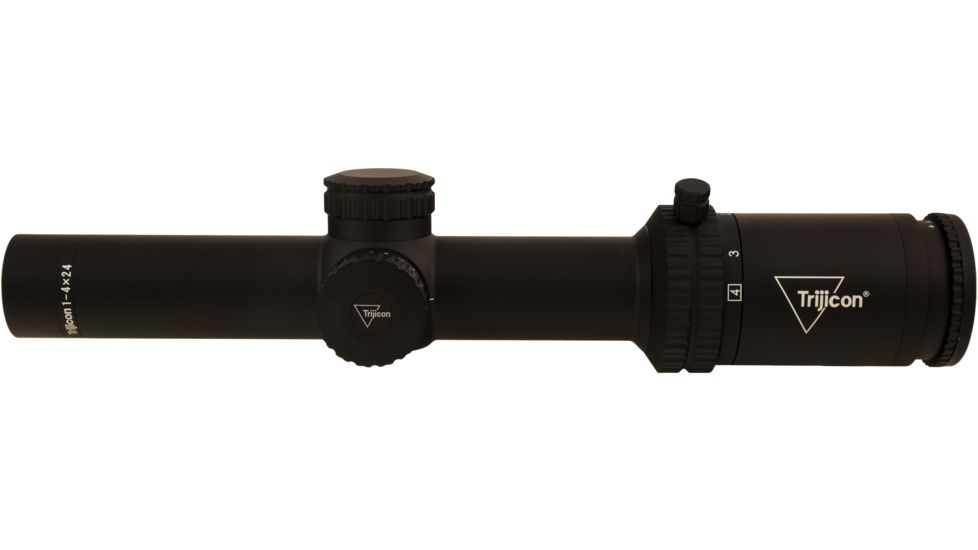 Trijicon Credo CR424 1-4x24mm Rifle Scope, 30 mm Tube, Second Focal Plane, Black, Green MRAD Ranging Reticle, Mil Rad Adjustment, 2900012