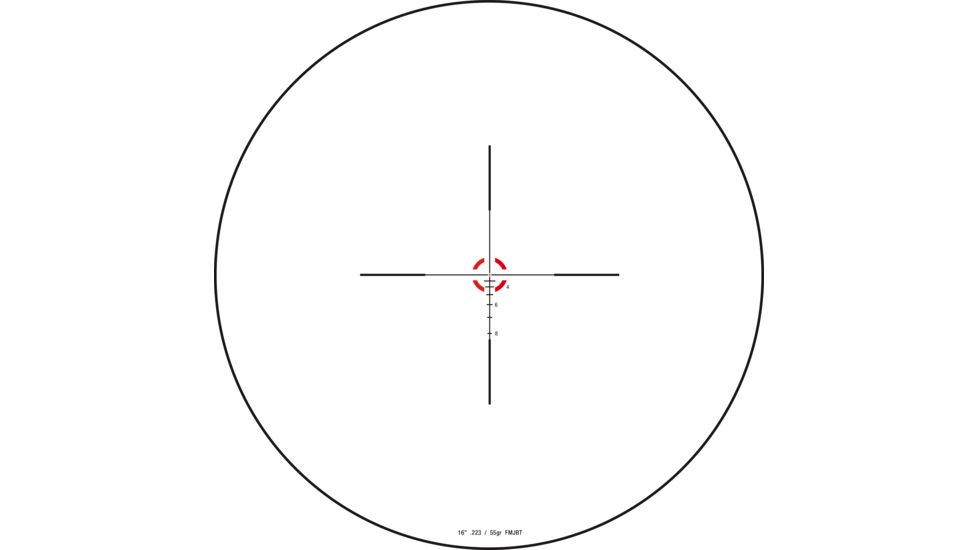 Trijicon Credo CR424 1-4x24mm Rifle Scope, 30 mm Tube, Second Focal Plane, Black, Red BDC Segmented Circle .223 / 55 Grain Reticle, MOA Adjustment, 2900013