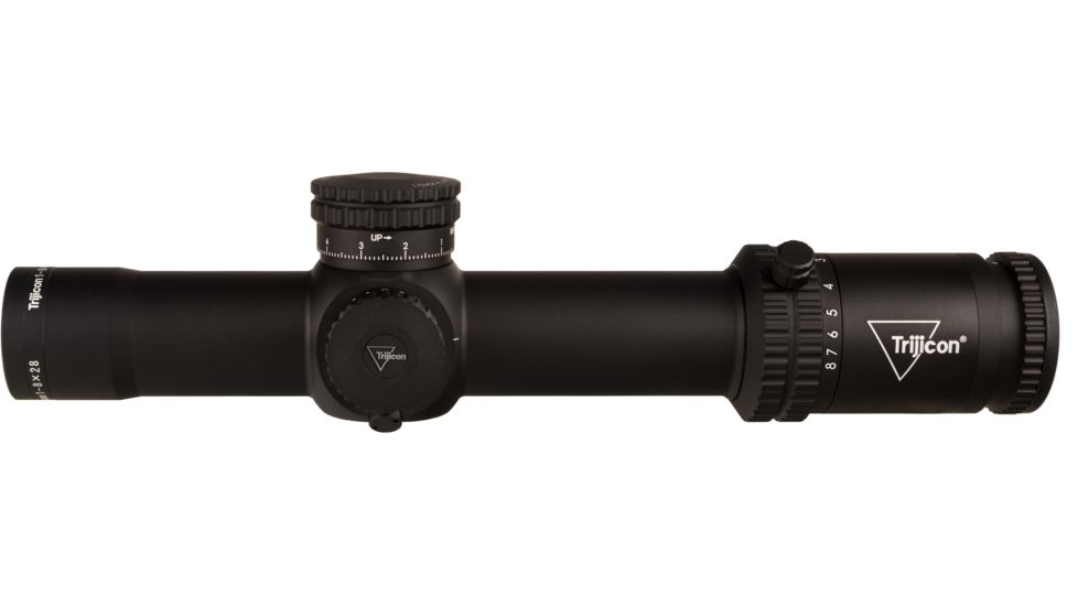 Trijicon Credo CR828 1-8x28mm Rifle Scope, 34 mm Tube, First Focal Plane, Black, Green/Red MRAD Segmented Circle Reticle, Mil Rad Adjustment, 2900032