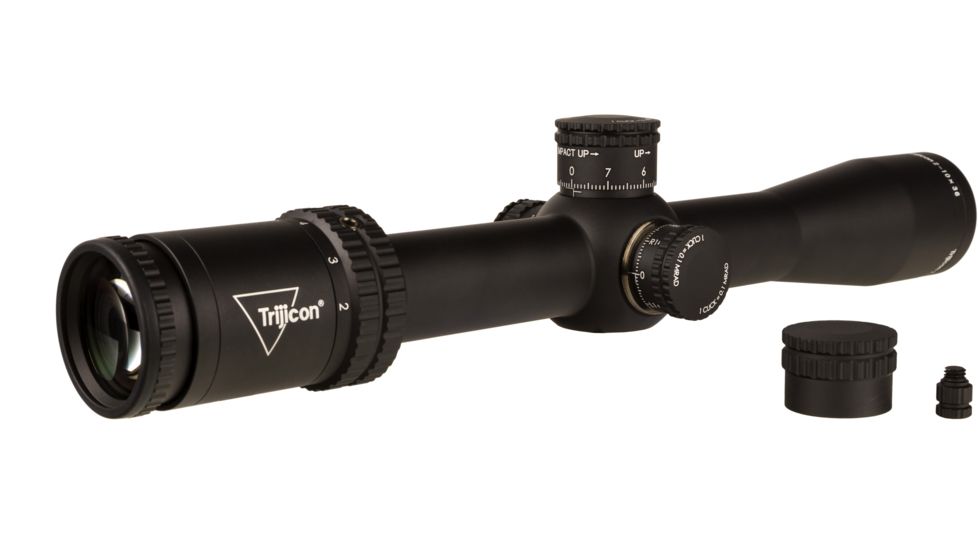 Trijicon Credo CR1036 2-10x36mm Rifle Scope, 30 mm Tube, First Focal Plane, Black, Red MRAD Precision Tree Reticle, Mil Rad Adjustment, 2900038