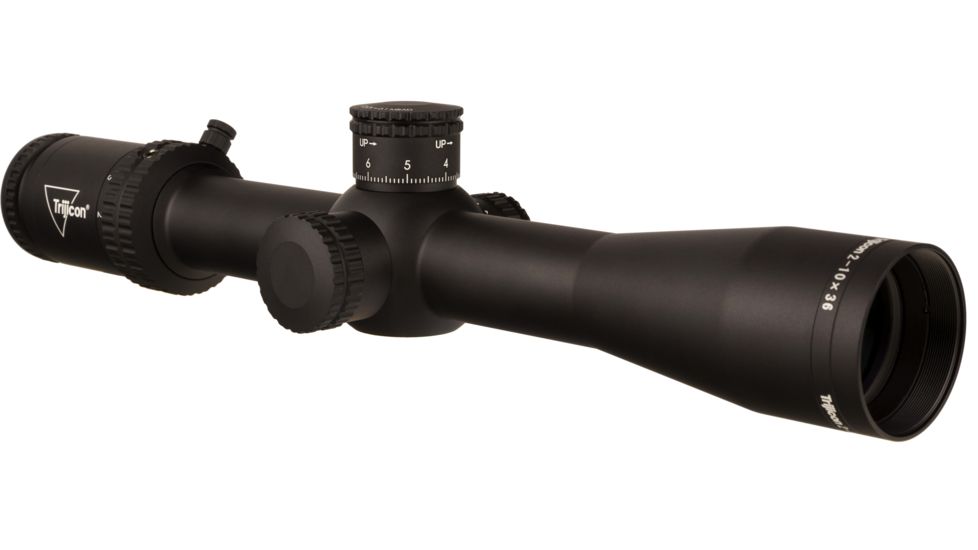 Trijicon Credo CR1036 2-10x36mm Rifle Scope, 30 mm Tube, First Focal Plane, Black, Red MRAD Precision Tree Reticle, Mil Rad Adjustment, 2900038
