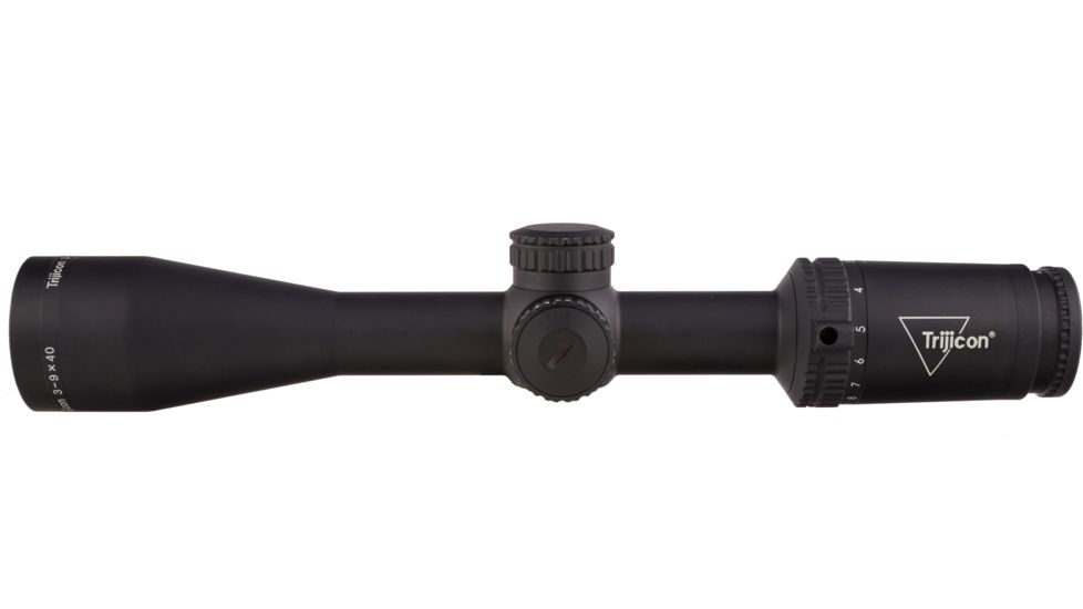 Trijicon Credo CR940 3-9x40mm Rifle Scope, 1 in Tube, Second Focal Plane, Black, Green Standard Duplex Crosshair Reticle, MOA Adjustment, 2900044