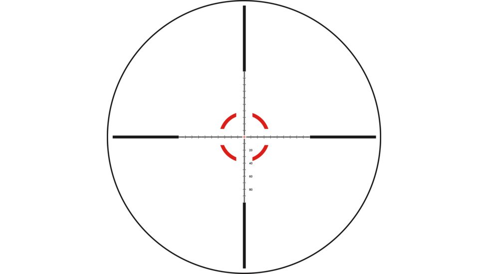 Trijicon Credo HX CRHX624 1-6x24mm Rifle Scope, 30 mm Tube, First Focal Plane, Black, Red MOA Segmented Circle Reticle, MOA Adjustment, 2900021
