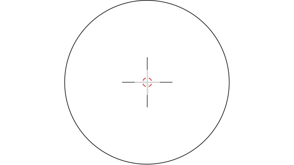 Trijicon Credo HX CRHX624 1-6x24mm Rifle Scope, 30 mm Tube, First Focal Plane, Black, Red MOA Segmented Circle Reticle, MOA Adjustment, 2900021