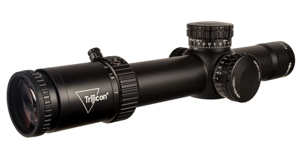 Trijicon Credo HX CRHX828 1-8x28mm Rifle Scope, 34 mm Tube, First Focal Plane, Black, Green/Red MOA Segmented Circle Reticle, MOA Adjustment, 2900031