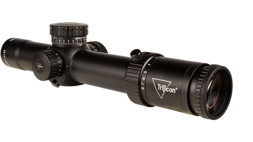 Trijicon Credo HX CRHX828 1-8x28mm Rifle Scope, 34 mm Tube, First Focal Plane, Black, Green/Red MOA Segmented Circle Reticle, MOA Adjustment, 2900031