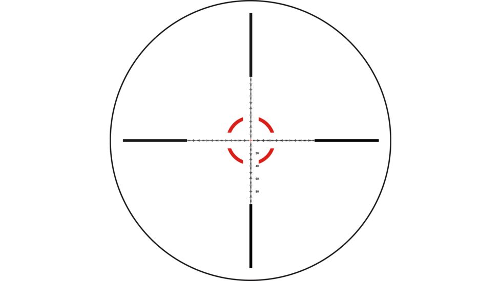 Trijicon Credo HX CRHX828 1-8x28mm Rifle Scope, 34 mm Tube, First Focal Plane, Black, Green/Red MOA Segmented Circle Reticle, MOA Adjustment, 2900031
