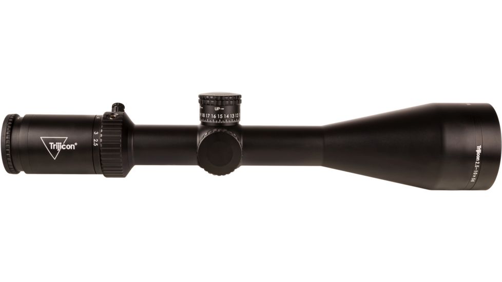Trijicon Credo HX CRHX1056 2.5-10x56mm Rifle Scope, 30 mm Tube, Second Focal Plane, Black, Red MOA Precision Hunter Reticle, MOA Adjustment, 2900027