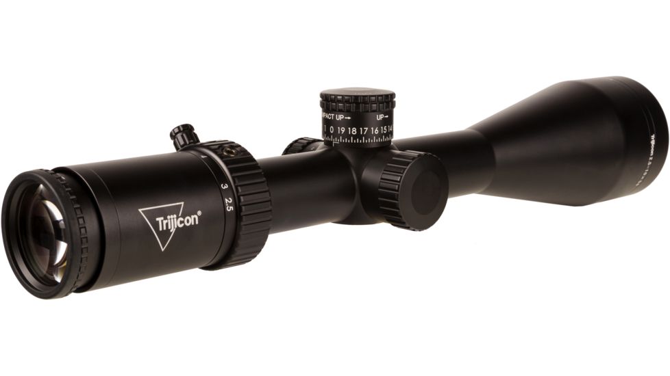 Trijicon Credo HX CRHX1056 2.5-10x56mm Rifle Scope, 30 mm Tube, Second Focal Plane, Black, Red MOA Precision Hunter Reticle, MOA Adjustment, 2900027