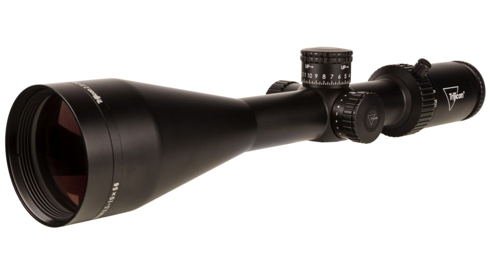 Trijicon Credo HX CRHX1056 2.5-10x56mm Rifle Scope, 30 mm Tube, Second Focal Plane, Black, Red MOA Precision Hunter Reticle, MOA Adjustment, 2900027