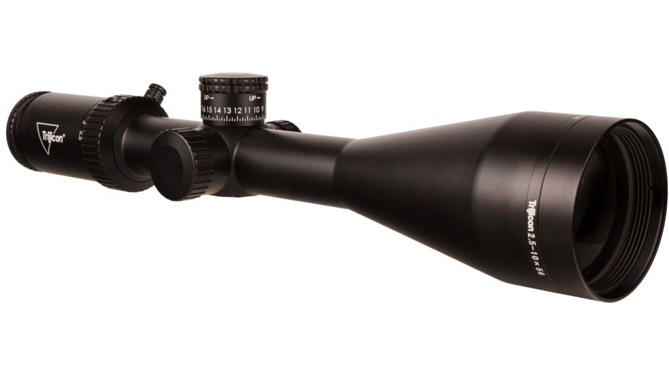 Trijicon Credo HX CRHX1056 2.5-10x56mm Rifle Scope, 30 mm Tube, Second Focal Plane, Black, Red MOA Precision Hunter Reticle, MOA Adjustment, 2900027
