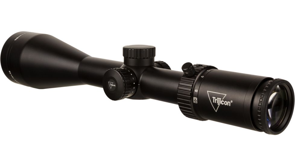 Trijicon Credo HX CRHX1056 2.5-10x56mm Rifle Scope, 30 mm Tube, Second Focal Plane, Black, Red Standard Duplex Crosshair Reticle, MOA Adjustment, 2900029