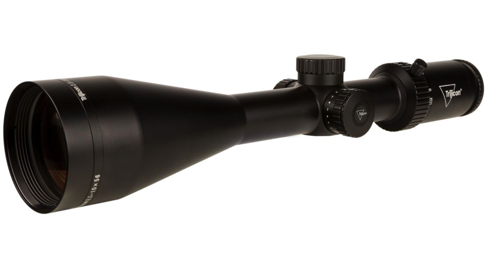 Trijicon Credo HX CRHX1056 2.5-10x56mm Rifle Scope, 30 mm Tube, Second Focal Plane, Black, Red Standard Duplex Crosshair Reticle, MOA Adjustment, 2900029