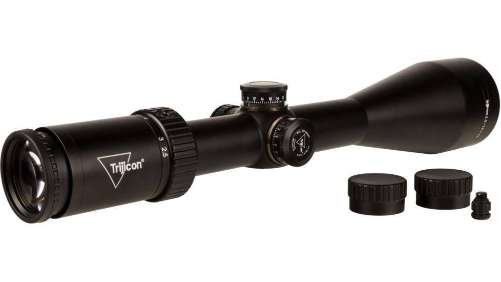 Trijicon Credo HX CRHX1056 2.5-10x56mm Rifle Scope, 30 mm Tube, Second Focal Plane, Black, Red Standard Duplex Crosshair Reticle, MOA Adjustment, 2900029