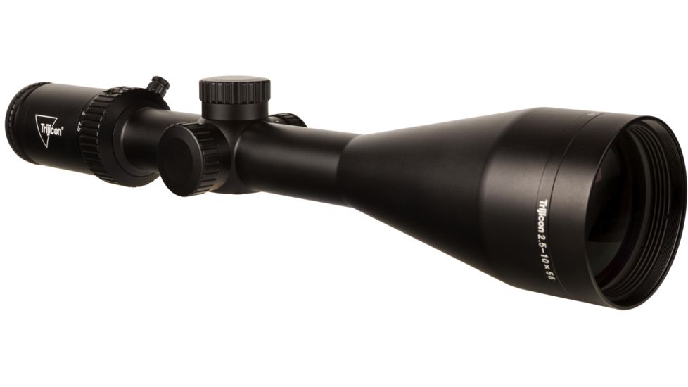 Trijicon Credo HX CRHX1056 2.5-10x56mm Rifle Scope, 30 mm Tube, Second Focal Plane, Black, Red Standard Duplex Crosshair Reticle, MOA Adjustment, 2900029