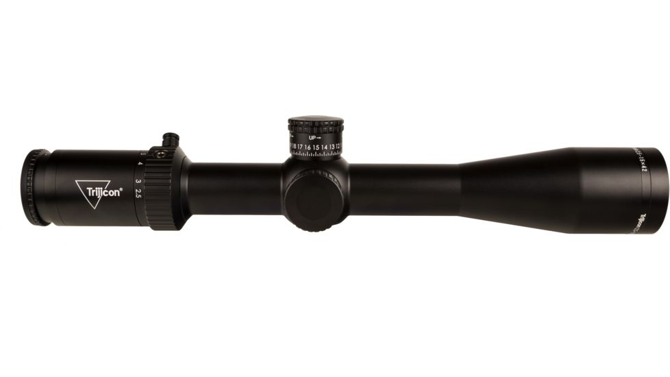 Trijicon Credo HX CRHX1542 2.5-15x42mm Rifle Scope, 30 mm Tube, Second Focal Plane, Black, Red MOA Center Dot Reticle, MOA Adjustment, 2900033