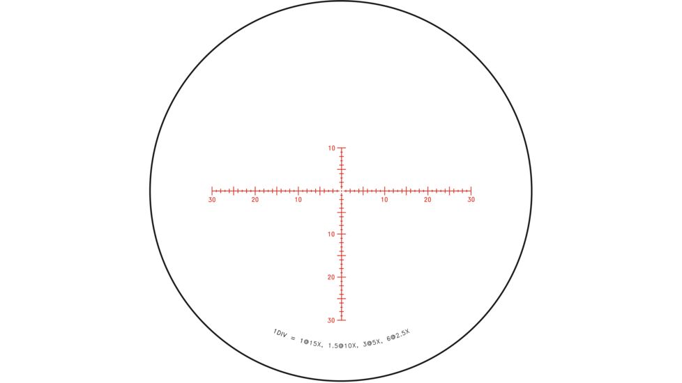 Trijicon Credo HX CRHX1542 2.5-15x42mm Rifle Scope, 30 mm Tube, Second Focal Plane, Black, Red MOA Center Dot Reticle, MOA Adjustment, 2900033