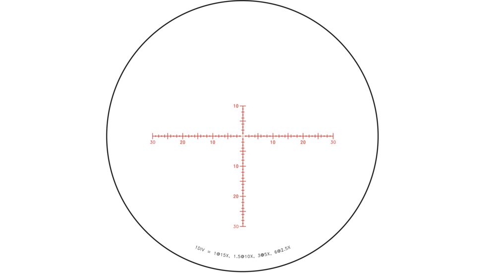 Trijicon Credo HX CRHX1556 2.5-15x56mm Rifle Scope, 30 mm Tube, Second Focal Plane, Black, Red MOA Center Dot Reticle, MOA Adjustment, 2900035