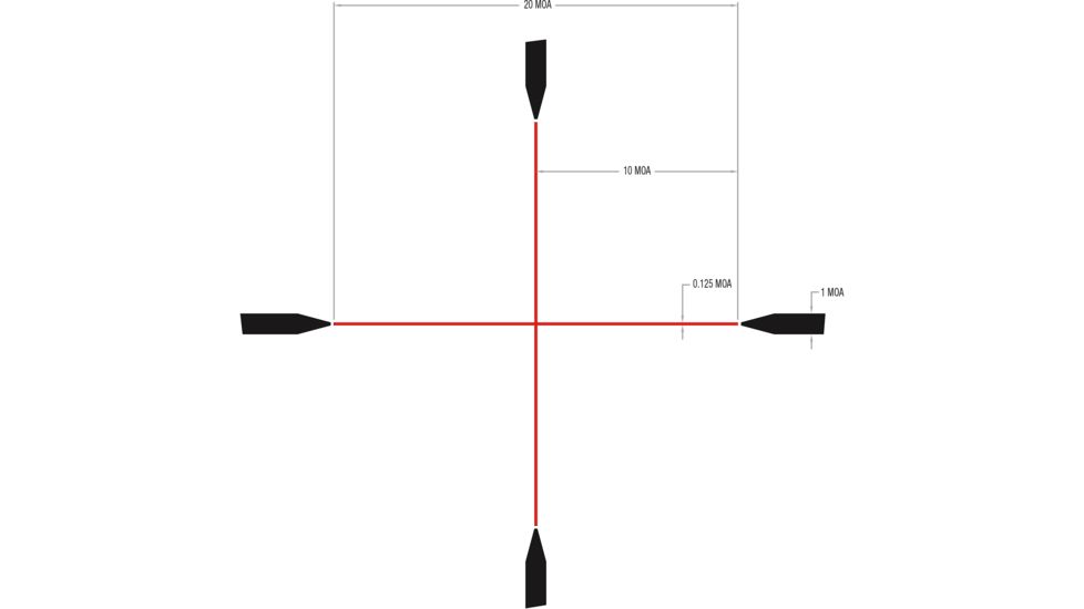 Trijicon Credo CR940 3-9x40mm Rifle Scope, 1 in Tube, Second Focal Plane, Black, Red Standard Duplex Crosshair Reticle, MOA Adjustment, 2900043