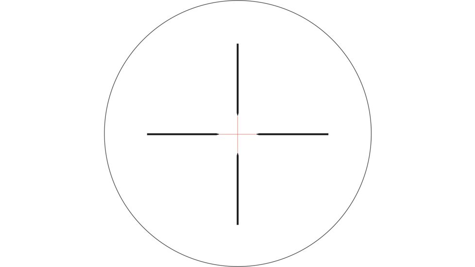 Trijicon Credo CR940 3-9x40mm Rifle Scope, 1 in Tube, Second Focal Plane, Black, Red Standard Duplex Crosshair Reticle, MOA Adjustment, 2900043