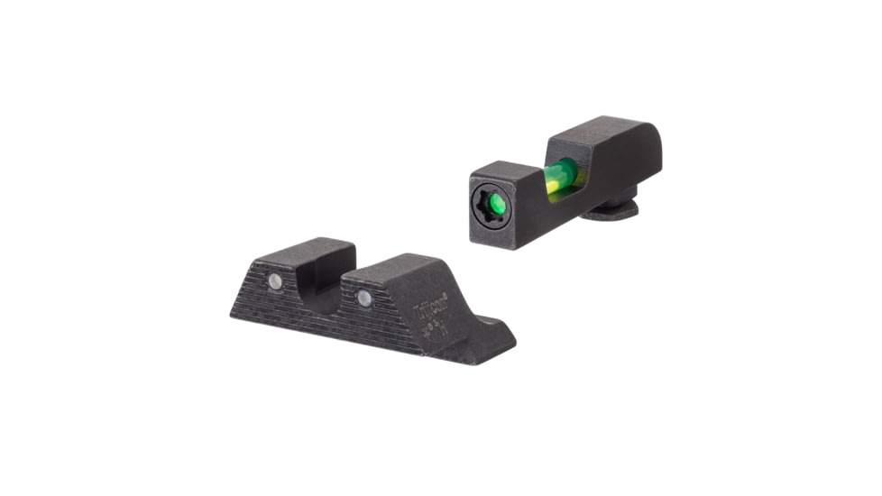 Trijicon DI Night Sight Set, Dual-Illuminated, U-Notch, Tritium Green Front Color/ Rear Color, Glock Models 42, 43, 43X, &amp; 48, 601106