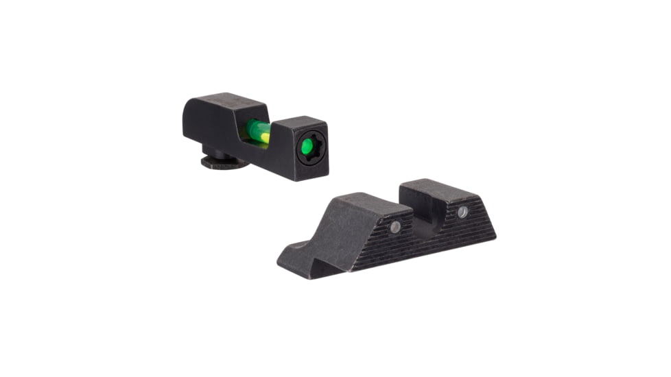 Trijicon DI Night Sight Set, Dual-Illuminated, U-Notch, Tritium Green Front Color/ Rear Color, Large Frame Glock Models, 601104