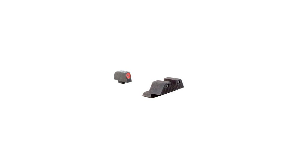 Trijicon Glock HD Night Sight Set - Front Sight Orange Outline / Green Tritium, Rear Sight Black Outline / Green Tritium, 600538