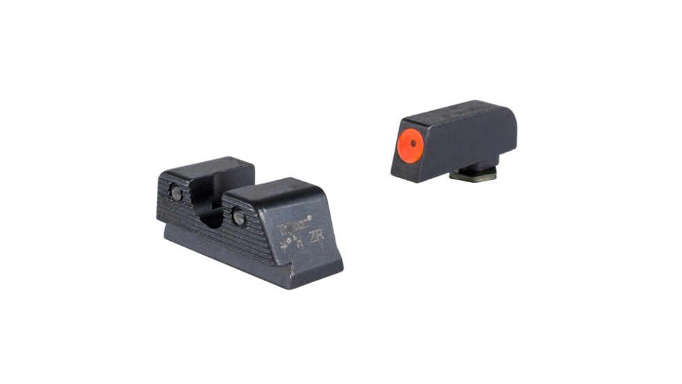 Trijicon HD Tritium Night Sights - Rear - Orange Front Outline - for GLOCK Models 42,43,43x,43X MOS, 48, 48 MOS, Black, GL134-C-601162