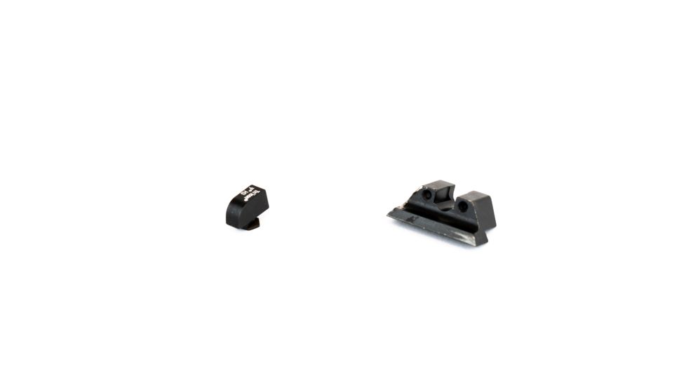 Trijicon Glock HD Night Sight Set - Front Sight Orange Outline / Green Tritium, Rear Sight Black Outline / Green Tritium, 600538
