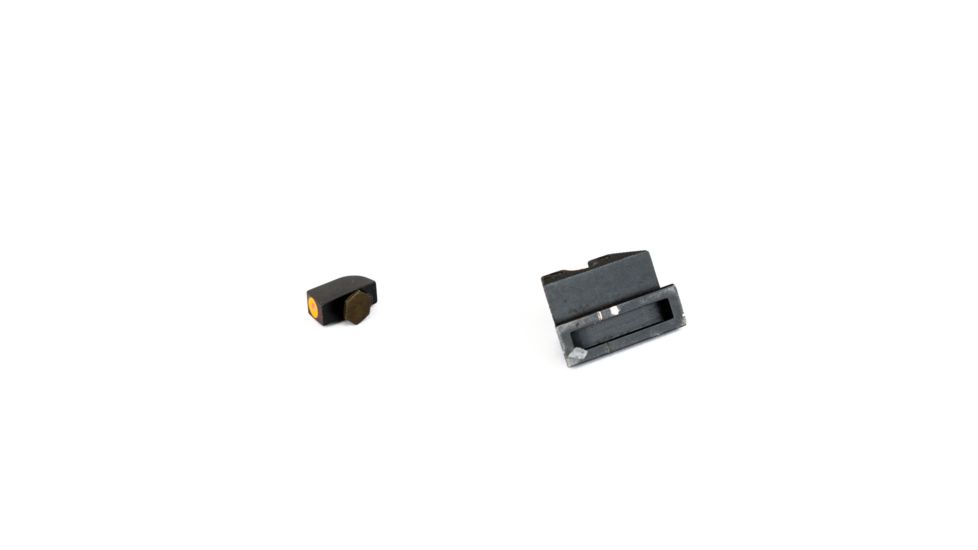 Trijicon Glock HD Night Sight Set - Front Sight Orange Outline / Green Tritium, Rear Sight Black Outline / Green Tritium, 600538