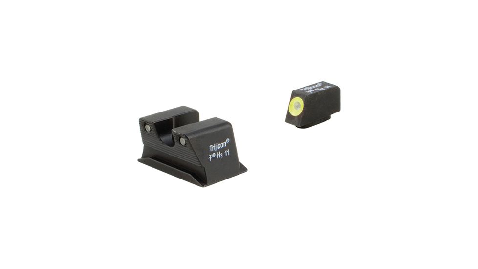 Trijicon Walter Heavy Duty Night Sight Set, Yellow Front Outline, PPS, PPX, PPS M2, 600742
