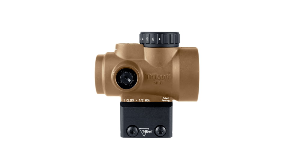 Trijicon MRO SD 1x25mm Reflex Green Dot Sight, 2.0 MOA Adjustable Green Dot, with Full Co-witness Mount, Anodized Coyote Brown Anodized, MRO-C-2200348