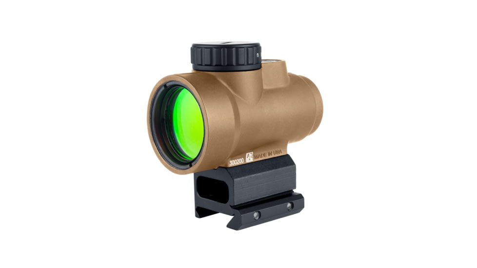 Trijicon MRO SD 1x25mm Reflex Green Dot Sight, 2.0 MOA Adjustable Green Dot, with Full Co-witness Mount, Anodized Coyote Brown Anodized, MRO-C-2200348