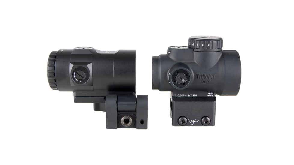 Trijicon MRO SD Patrol 1x25mm Reflex Red Dot Sight, 2.0 MOA Adjustable Red Dot, with Full Co-Witness Quick Release Q-LOC Mount, 3x Magnifier with Quick Release Flip-to-Side Mount, Black, MRO-C-2200368