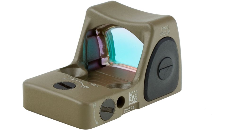 Trijicon RMR Type 2 Adjustable Red Dot Sight, 6.5 MOA Red Dot, No Mount, Cerakote Flat Dark Earth, 700717