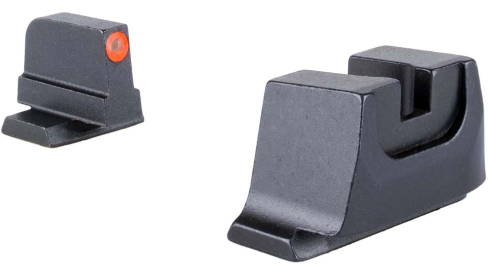 Trijicon Suppressor/Optic Height Sight Set with Orange Front/Metal Rear &amp; Green Front Lamp - for M&amp;P C.O.R.E, M&amp;P M2.0 Optics Ready, Black, 601151