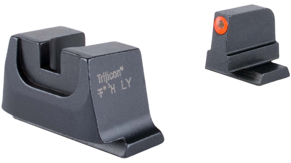 Trijicon Suppressor/Optic Height Sight Set with Orange Front/Metal Rear &amp; Green Front Lamp - for M&amp;P C.O.R.E, M&amp;P M2.0 Optics Ready, Black, 601151