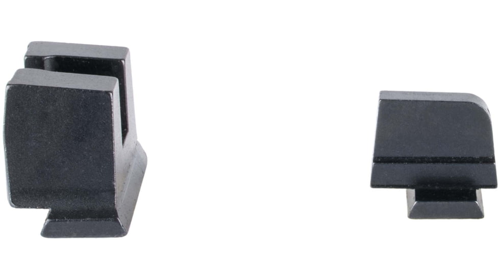 Trijicon Suppressor/Optic Height Sight Set with White Front/Metal Rear &amp; Green Front Lamp - for M&amp;P C.O.R.E, M&amp;P M2.0 Optics Ready, Black, 601154