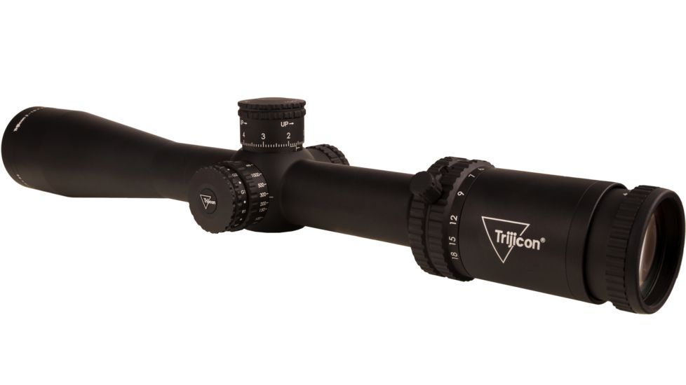 Trijicon Tenmile TM1844 3-18x44mm Rifle Scope, 30 mm Tube, First Focal Plane, Black, Green/Red MRAD Precision Tree Reticle, Mil Rad Adjustment, 3000002