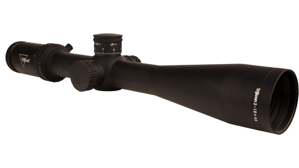 Trijicon Tenmile TM1844 3-18x44mm Rifle Scope, 30 mm Tube, First Focal Plane, Black, Green/Red MRAD Precision Tree Reticle, Mil Rad Adjustment, 3000002