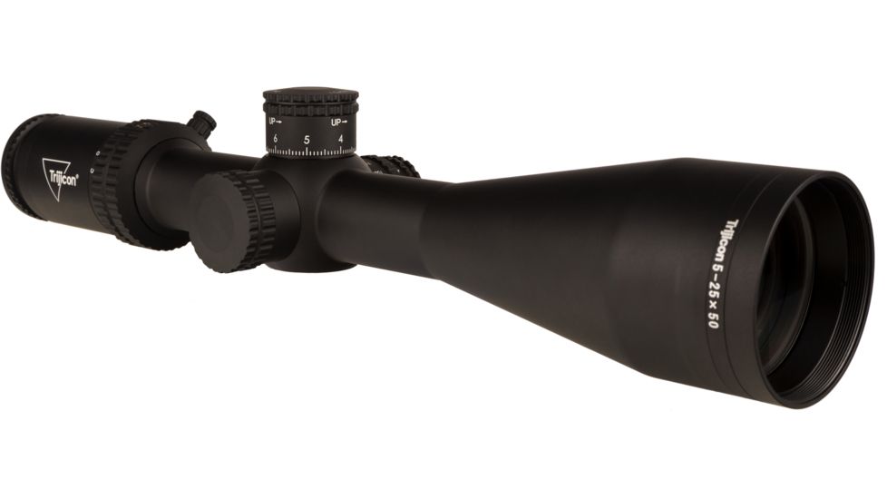 Trijicon Tenmile TM2550 5-25x50mm Rifle Scope, 30 mm Tube, Second Focal Plane, Black, Red MRAD Center Dot Reticle, Mil Rad Adjustment, 3000011