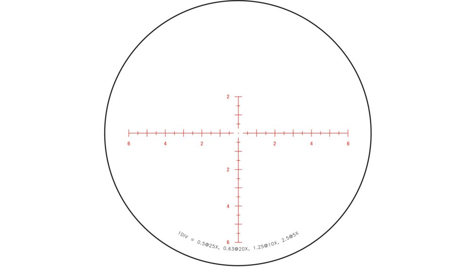 Trijicon Tenmile TM2550 5-25x50mm Rifle Scope, 30 mm Tube, Second Focal Plane, Black, Red MRAD Center Dot Reticle, Mil Rad Adjustment, 3000011