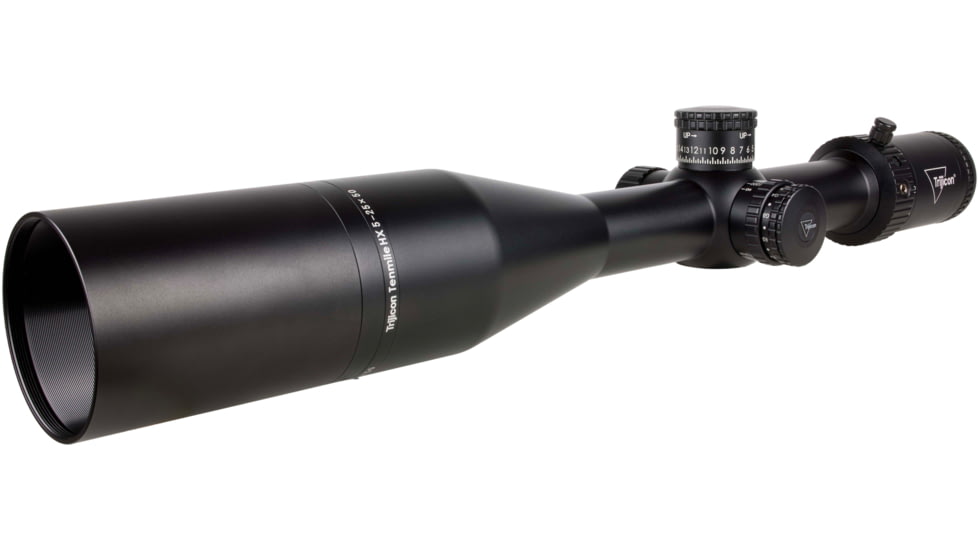 Trijicon Tenmile HX 5-25x50 First Focal Plane 30mm Tube Riflescope w/Red/Green MOA Ranging, Satin Finish, Exposed Elevation Adjuster w/Return to Zero Feature, Black, 3000020