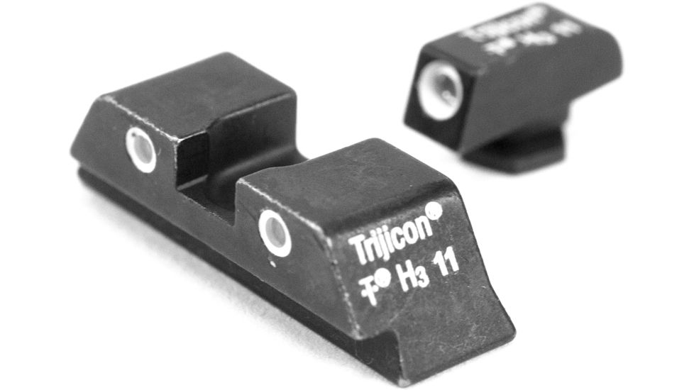 Trijicon Bright &amp; Tough 3 Dot Night Sight Set, Green Front &amp; Yellow Rear - For Glock 17/17L/19/22/23/24/26/27/33/34/35/38/39 - GL01 - GL01Y