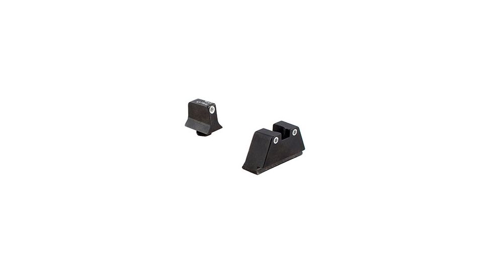 Trijicon Night Sight Suppressor Set, White Front/White Rear, Green front/Yellow Rear Lamps, Black, 600651