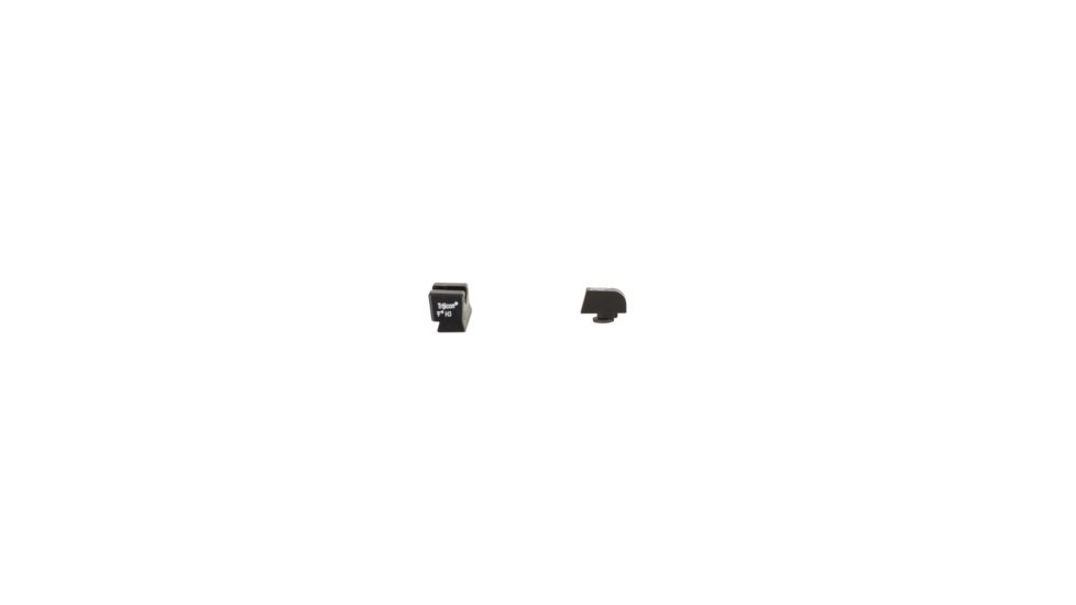 Trijicon Glock HD Night Sight Set - Front Sight Orange Outline / Green Tritium, Rear Sight Black Outline / Green Tritium, MOS Fit Rear, 601089