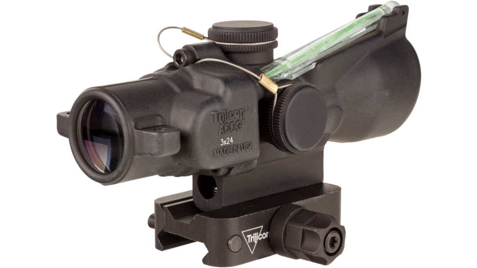 Trijicon XB Compact Dual Illuminated ACOG Crossbow Scope, 3x24 mm, 340-400 Fps, Green, Chevron Reticle, Matte Black, 400392