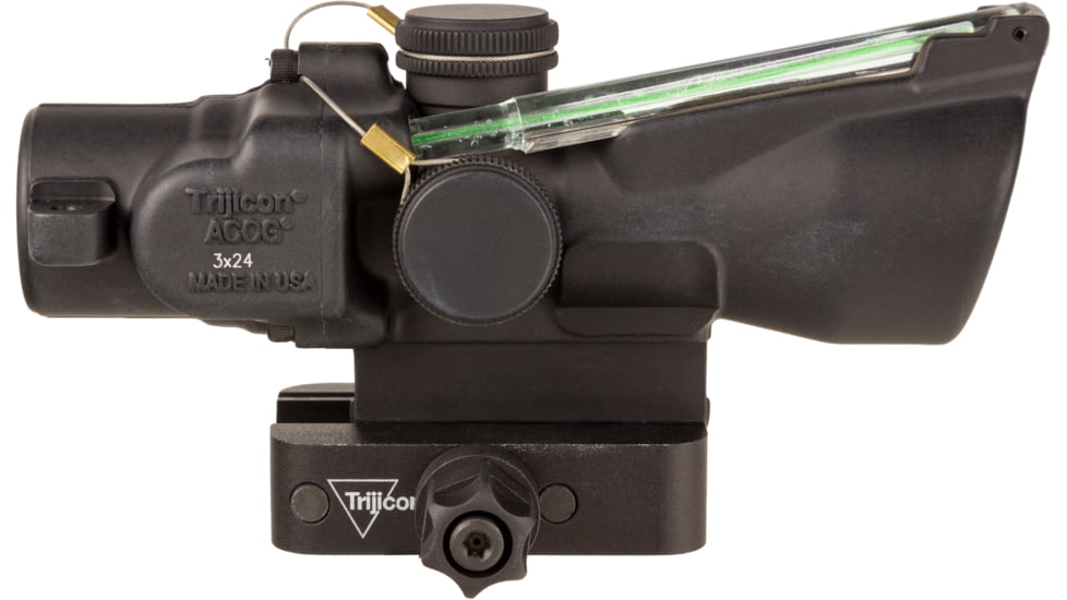Trijicon XB Compact Dual Illuminated ACOG Crossbow Scope, 3x24 mm, 340-400 Fps, Green, Chevron Reticle, Matte Black, 400392