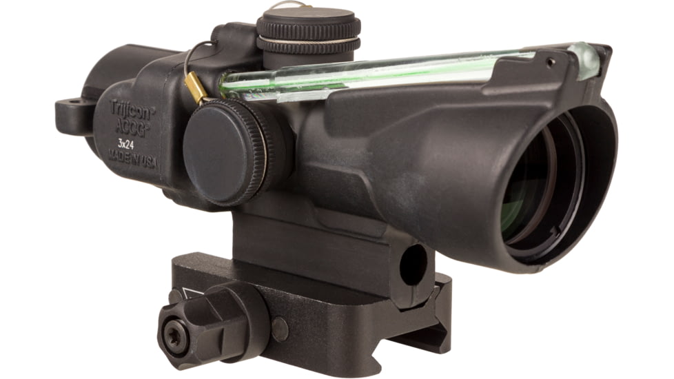 Trijicon XB Compact Dual Illuminated ACOG Crossbow Scope, 3x24 mm, 340-400 Fps, Green, Chevron Reticle, Matte Black, 400392